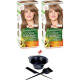 Garnier Color Naturals Saç Boyası 7.1 Küllü Kumral + Saç Boyama Seti