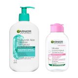 Garnier Hyaluronik Aloe Nemlendiren ve Yatıştıran Temizleyici 250 ML & Micellar Kusursuz Makyaj Temizleme Suyu (100 ml) Cilt Bakım Seti