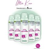 Garnier Mineral 48 Saat Ultra Kuru Sprey Deodorant 150 ml x 5 Adet