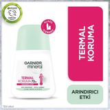 Garnier Mineral Roll-On Deodorant - 72 Saat Etkili, Ferah Koku ve Termal Koruma, Kadınlar için Pudrasız, 50 ml (Tekli)