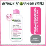Garnier Mükemmel Makyaj Temizleme Suyu - Tüm Cilt Tiplerine Uygun Hassas Formül, Etkili Arındırma, 200 ml