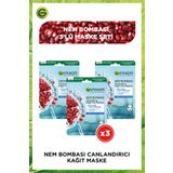 Garnier Nem Bombası Canlandırıcı x3 Kağıt Yüz Maskesi