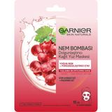Garnier Nem Bombası Kağıt Yüz Maskesi Hyaluronik Asit ve Üzüm Çekirdeği Özlü 1 Adet