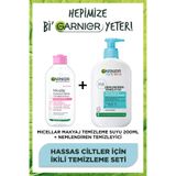 Garnier Nemlendiren Temizleyici (Hyaluronik Asit+Seramid+Beyaz Kil) + Micellar Makyaj Temizleme Suyu 200ml