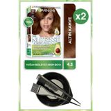 Garnier Nutrisse 4.3 Altın Kahve 2 Adet Krem Saç Boyası