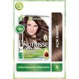 Garnier Nutrisse 5 Açık Kahve Krem Saç Boyası 99 ml Vegan Formül ile Yoğun Besleyici Etki