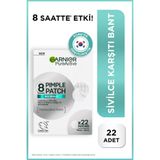 Garnier Pimple Patch 22'li Sivilce Bandı, Hidrokolloid Bant, 8 Saatte Hızlı Etki, Görünmez Akne Karşıtı Bant
