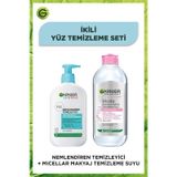 Garnier Saf Temiz 250 ml Nemlendiren Temizleyici Jel ve Micellar Kusursuz 400 ml Makyaj Temizleme Suyu
