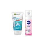 Garnier Saf & Temiz 3ü1 Arada Maske 150 ml + Nivea Yatıştırıcı Yüz Yıkama Köpüğü 150 ml