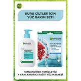 Garnier Saf & Temiz Nemlendiren Temizleyici + Nem Bombası Canlandırıcı Kağıt Yüz Maskesi Seti