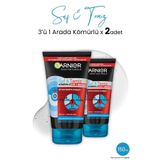 Garnier Saf&Temiz Kömürlü 3'ü 1 Arada 2x150 ml Peeling