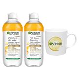 Garnier Skin Naturals 2'li Çift Fazlı Micellar Kusursuz Makyaj Temizleme Suyu (400 ml) Bardak Hediyeli