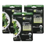 Garnier Skin Naturals Kömürlü Kağıt Yüz Maskesi Siyah Yosun 3'lü Cilt Bakım Seti