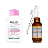 Garnier Skin Naturals Micellar Kusursuz Makyaj Temizleme Suyu (100 ml) & C Vitamini Süper Aydınlatıcı Gece Serumu 30 Ml Cilt Bakım Seti