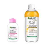 Garnier Skin Naturals Micellar Kusursuz Makyaj Temizleme Suyu (100 ml) & Çift Fazlı Micellar Kusursuz Makyaj Temizleme Suyu (400 ml) Cilt Bakım Seti