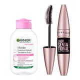Garnier Skin Naturals Micellar Kusursuz Makyaj Temizleme Suyu (100 ml) & Maybelline New York Lash Sensational Yelpaze Etkili Intense Black Maskara