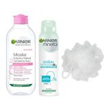 Garnier Skin Naturals Micellar Kusursuz Makyaj Temizleme Suyu 400 ml & Mineral Doğal Ferahlık Sprey Deodorant & Duş Lifi Hediyesi