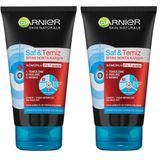 Garnier Skin Naturals Saf & Temiz Siyah Nokta Karşıtı Kömürlü 3'ü 1 arada (1 x 150 ml) (2 paketi)