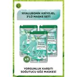 Garnier Soğutucu Göz Maskesi Hyaluronik Kriyo Jel 5 gr x 3 Adet - Serinletici Göz Altı Bakım Maskeleri