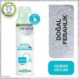Garnier Unisex Sprey Deodorant - Doğal Ferahlık, 150 ml, Pudrasız, Alkol İçermeyen, 48 Saat Etkili, 1 Adet