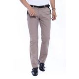 Garnili Cepli Desensiz Slim Fit Açık Bej Erkek Pantolon - Wessi
