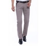 Garnili Cepli Desensiz Slim Fit Bej Erkek Pantolon - Wessi
