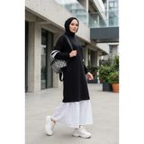 Garnili Sportif Tesettür Elbise 71079-05 Siyah - 40