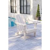 Garpim Beyaz Adirondack Serisi Klasik Katlanır Sandalye, Beyaz Koltuk, Balkon,bahçe,cafe, Bahçe Mobilyası