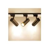 GARRA Siyah Kasa Ve Günışığı 3 Adet 360 Derece Dönen Led Lamba 1 Metre Raylı Armatür Ray Spot