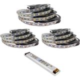 Garra Yüksek Işık 15 Metre 3 Cipli Şerit LED ve 20 Amper LED Trafosu Metrede 60 LED - Gün Işığı