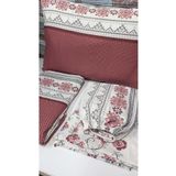 Gasel Home Çift Kişilik Kanaviçe Desen Pamuklu Nevresim Takımı ( Çarşafı Lastikli )