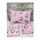 Gasel Home Hello Kitty Pamuklu Kumaş Nevresim Takımı ( Çarşafı Lastikli )