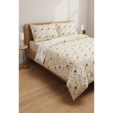 Gasel Home Pamuklu Yıldız Desen Çift Kişilik Nevresim Takımı ( Çarşafı lastikli )