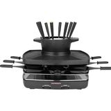 Gastroback #42567 Aile ve Arkadaşlar Için Raclette Fondü Seti, 8 Kişilik, Geniş Nervürlü Izgara Plakalı, Yapışmaz Kaplamalı, Çıkarılabilir ve Bulaşık Makinesinde Yıkanabilir - Siyah