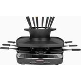 Gastroback Raclette & Fondue Set, 1,15 L Fondue ve 8 Panlı Premium Set - Siyah