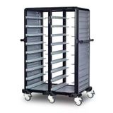 Gastrolley İkili Termo Tepsi Arabası, 9 + 9 Tepsi Kapasiteli, 2 Yanı Kapalı 101 X 71 X 149 (Cm)