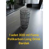 GastroPlast 1 Adet 300 ml ,füme , Kırılmaz, Çizilmez, Polikarbon Plastik Vodka ve Meşrubat Bardağı