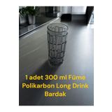 GastroPlast 1 ADET 300 ML , FÜME , LONG DRINK POLİKARBON PLASTİK BARDAK ( DİKKAT : ÜRÜN CAM DEĞİLDİR )