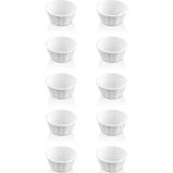 GastroPlast 10 Adet Kırılmaz Sosluk – Kahvaltılık, Reçellik, Meze ve Tatlı Servis Kabı | Isıya Dayanıklı Polikarbon Mini Kase | Ev ve Restoran Için - Beyaz - 35 ml