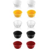 GastroPlast 10 Adet Kırılmaz Sosluk – Kahvaltılık, Reçellik, Meze ve Tatlı Servis Kabı | Isıya Dayanıklı Polikarbon Mini Kase | Ev ve Restoran Için - Çok Renkli - 35 ml