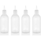 GastroPlast 4 Adet Şeffaf Plastik Yağdanlık (500 & 1000 Ml) - Sosluk, Yağdanlık, Ketçap Mayonez Şişesi - Isıya Dayanıklı - 500 ml