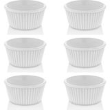 GastroPlast 6 Adet Kırılmaz Sosluk – Kahvaltılık, Reçellik, Meze ve Tatlı Servisi Için Isıya Dayanıklı Mini Servis Kasesi - Ev ve Restoran Kullanımına Özel - Beyaz - 35 ml
