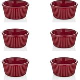 GastroPlast 6 Adet Kırılmaz Sosluk – Kahvaltılık, Reçellik, Meze ve Tatlı Servisi Için Isıya Dayanıklı Mini Servis Kasesi - Ev ve Restoran Kullanımına Özel - Kırmızı - 35 ml