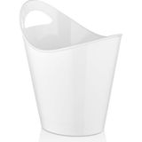 GastroPlast 6 Litrelik Çift Kulplu Buz Kovası,şarap Kovası,şampanya Kovası,buzluk,içecek Soğutucu Kovası - Beyaz - 4 lt