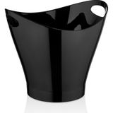 GastroPlast 6 Litrelik Çift Kulplu Buz Kovası,şarap Kovası,şampanya Kovası,buzluk,içecek Soğutucu Kovası - Siyah - 6 lt