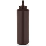 Gastroplast Fişek Uçlu Sosluk,yağlık,sos Şişesi,sos Kabı,ketçap Şişesi,mayonez Şişesi,hardal Şişesi,yağ Şişesi,soskabı,saklamakabı - Kahverengi - 750 ml