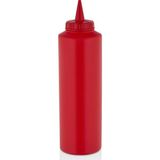 Gastroplast Fişek Uçlu Sosluk,yağlık,sos Şişesi,sos Kabı,ketçap Şişesi,mayonez Şişesi,hardal Şişesi,yağ Şişesi,soskabı,saklamakabı - Kırmızı - 750 ml