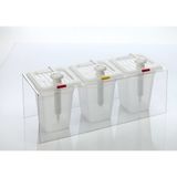 Gastroplast Ketçap Mayonez Hardal Pompası Standı Dispenseri 3 Lü Şeffaf
