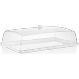GastroPlast Kırılmaz (Pc) Fanus ve Tepsi Seti (325 x 527 Mm) - Kafe, Pastane ve Restoranlar Için Servis Seti - Profesyonel Servis ve Sunum Ekipmanı - Beyaz