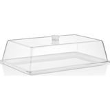 GastroPlast Kırılmaz (Pc) Fanus ve Tepsi Seti (410 x 260 Mm) - Kafe, Pastane ve Restoranlar Için Servis Seti - Profesyonel Servis ve Sunum Ekipmanı - Beyaz